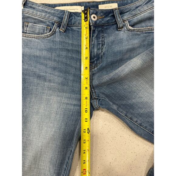 Pilcro & The Letterpress Anthropologie Jeans Womens 25 Tiered Flounce Lace Hem - Picture 5 of 8